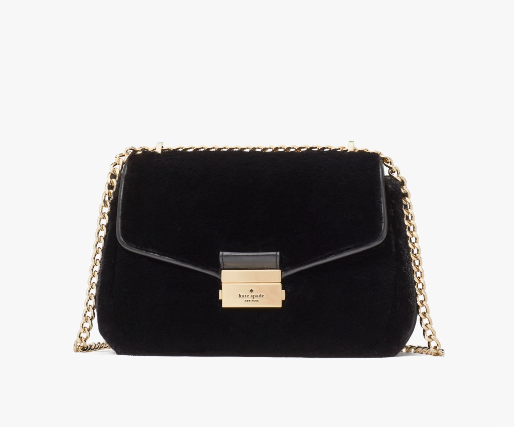 Carey Small Flap Shoulder Bag (Black)